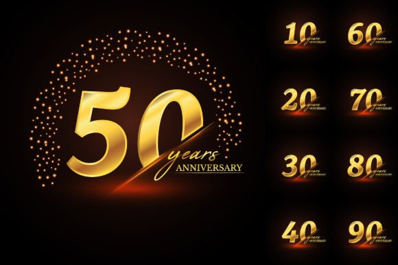 Download Anniversary Number Logotype Label Badge - Logotype Collection