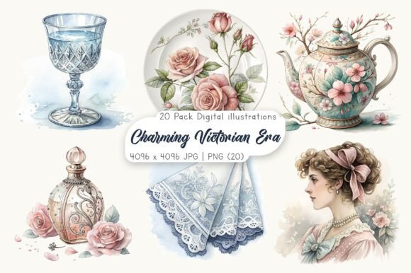Download Charming Victorian Era Clipart Bundle - Bundle Collection