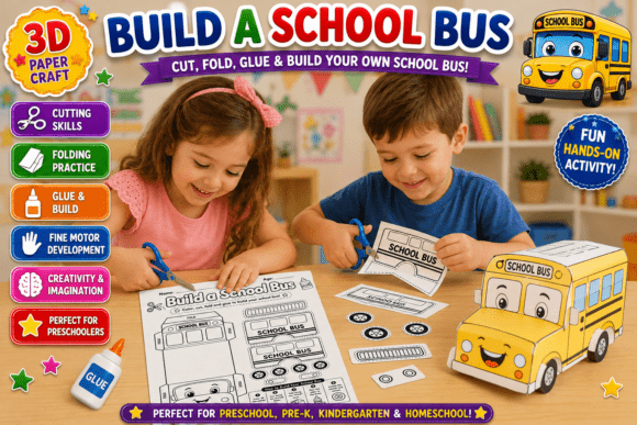 Download Build-a-Bus Preschool Worksheet Pack - Preschool Collection