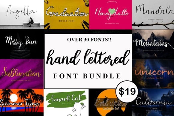 Download Handlettered Font Bundle - Bundle Collection