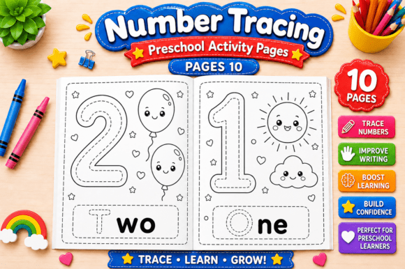 Download Number Tracing Preschool Activity Pages - Preschool Collection