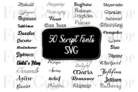 Download 50 Script SVG Fonts Bundle - Bundle Collection