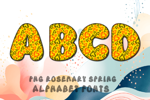 Download Rosemary Spring Alphabet Fonts - Alphabet font Collection