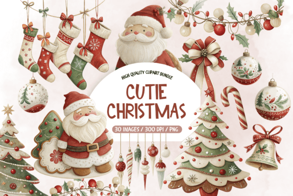 Download Cutie Christmas Clipart Bundle - Bundle Collection