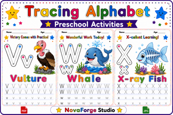 Download Preschool Alphabet V-W-X Worksheets - Preschool Collection