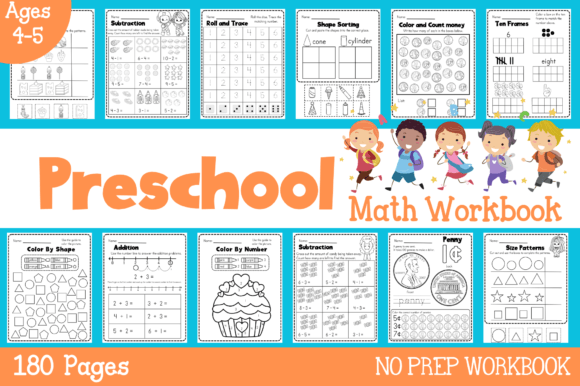 Download Preschool 180 Page Math Workbook - Preschool Collection