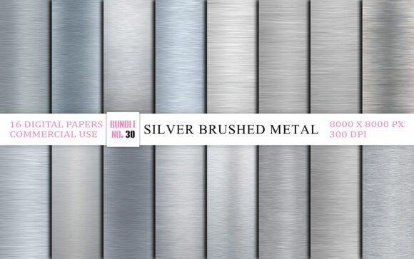 Download Silver Brushed Metal Texture Bundle - Bundle Collection