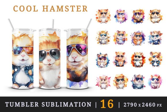 Download Cool Hamster 20 Oz Tumbler Wrap Bundle - Bundle Collection