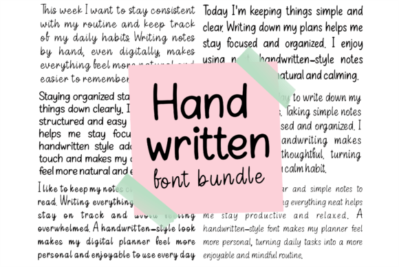 Download Handwritten Font Bundle - Bundle Collection