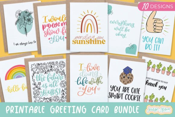 Download Printable Greeting Card Bundle, Vol 2 - Bundle Collection