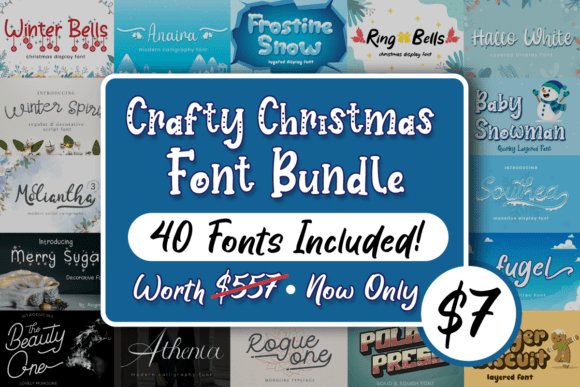 Download Crafty Christmas Font Bundle - Bundle Collection