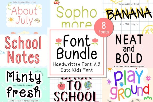 Download Neat &amp; Clean Handwritten Bundle V.2 - Bundle Collection