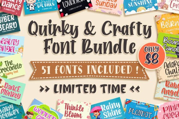 Download Quirky &amp; Crafty Font Bundle - Bundle Collection