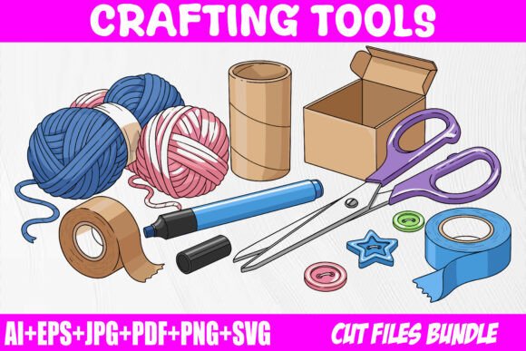 Download Crafting Tools Clipart Bundle - Bundle Collection