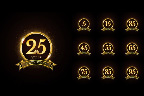 Download Anniversary Number Logotype Label Badge - Logotype Collection