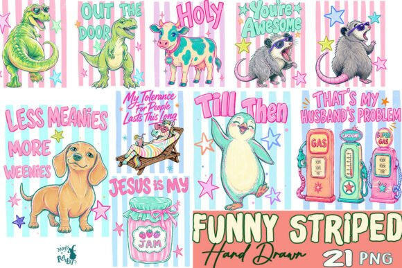 Download Funny Striped Animal Hand Drawn Bundle - Bundle Collection