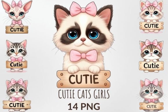 Download Cutie Cats Girls Sublimation Bundle - Bundle Collection